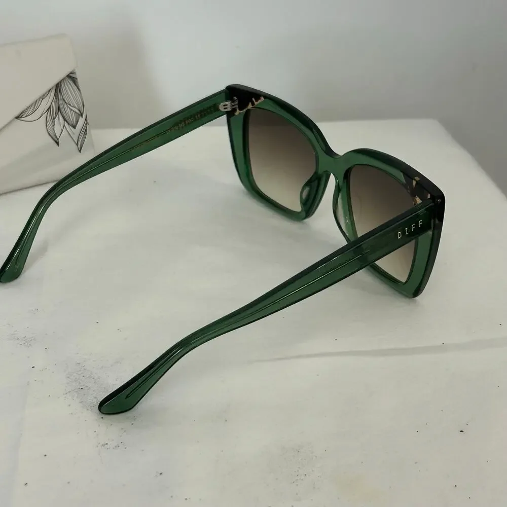 DIFF x The White Lotus Thailand Green Oversized Cat Eye Sunglasses Limited